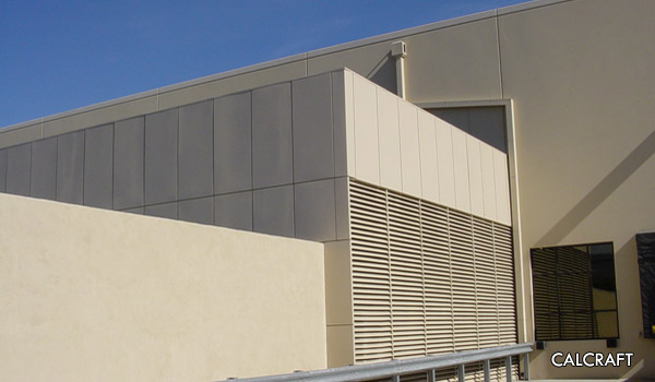 CALCRAFT can Manufacture, Brand, and Construct all projects for your Commerical, Industrial, or Institutional Building, LA Times Louver Building, Exterior Paint