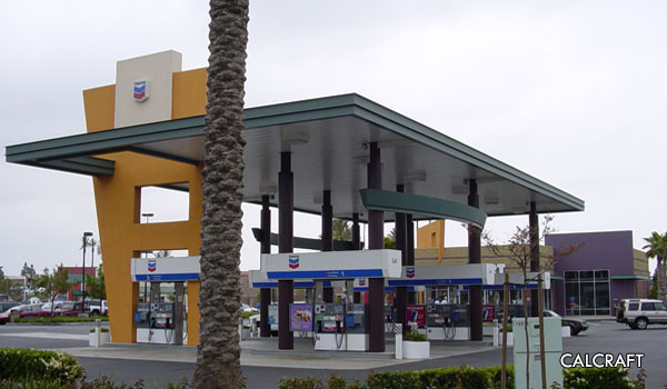 CALCRAFT can Manufacture, Brand, and Construct all projects for your Petroleum Service Station, Complete Chevron Station, Petroleum Service Station