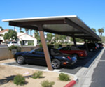CALCRAFT Manufactures all types of canopies, including solar canopies, service station canopies, retail canopies, HJH Car Port Canopy