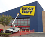CALCRAFT Maintenance team doing maintenance on Best Buy Big Box Retail, sign maintenance